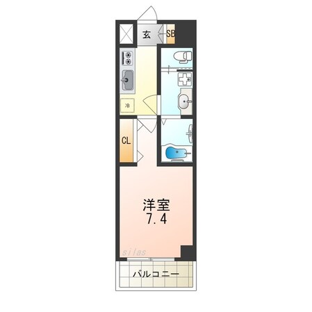 平野駅 徒歩3分 6階の物件間取画像